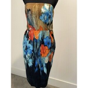 Anthropologie‎ Moulinette Soeurs Strapless Mini Dress Size 12 (Missing Belt)